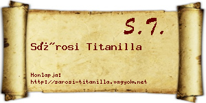 Sárosi Titanilla névjegykártya